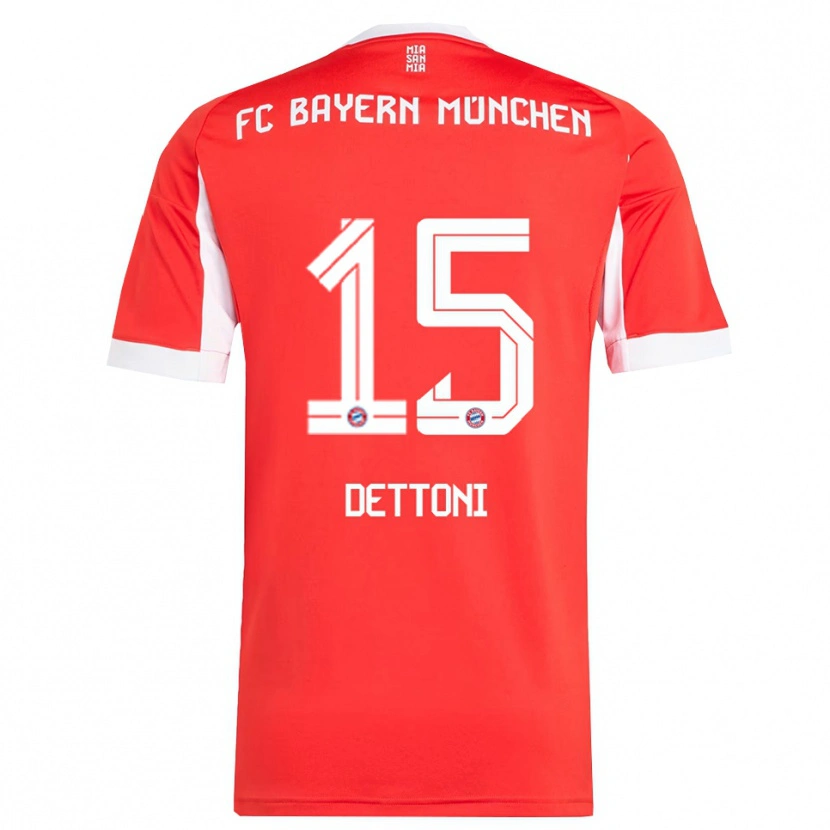 Danxen Kinder Grayson Dettoni #15 Rot Weiß Heimtrikot Trikot 2025/26 T-Shirt Österreich