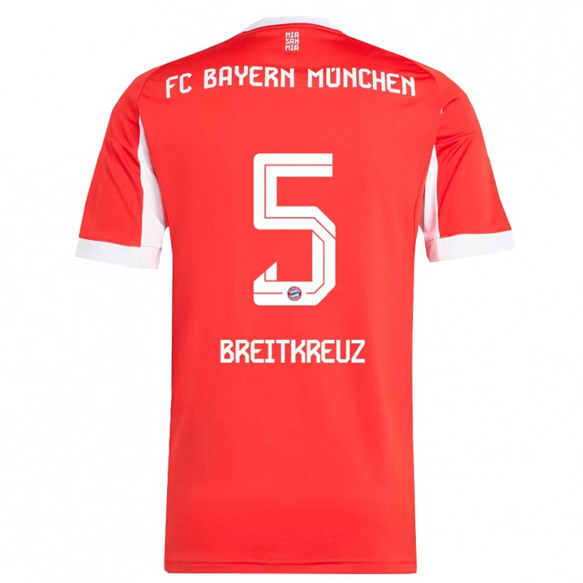 Danxen Kinder Steve Breitkreuz #5 Rot Weiß Heimtrikot Trikot 2025/26 T-Shirt Österreich