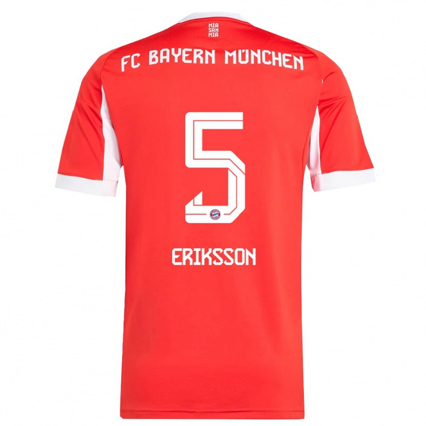 Danxen Kinder Magdalena Eriksson #5 Rot Weiß Heimtrikot Trikot 2025/26 T-Shirt Österreich