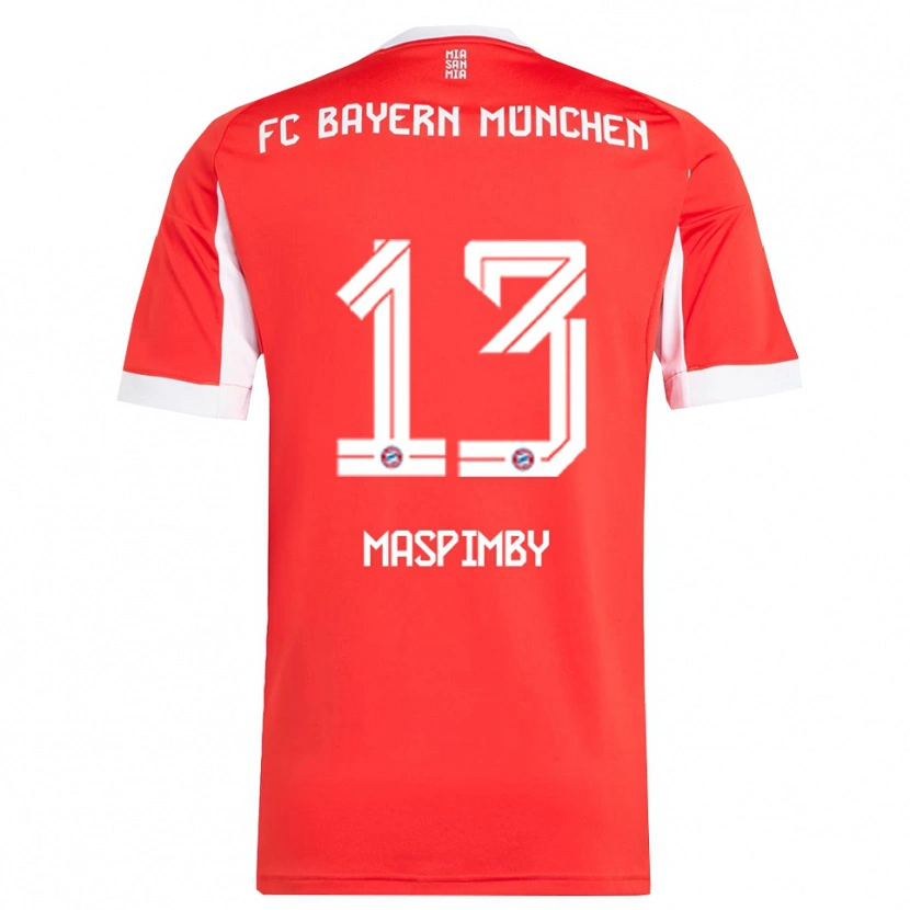 Danxen Kinder Thibault Maspimby #13 Rot Weiß Heimtrikot Trikot 2025/26 T-Shirt Österreich