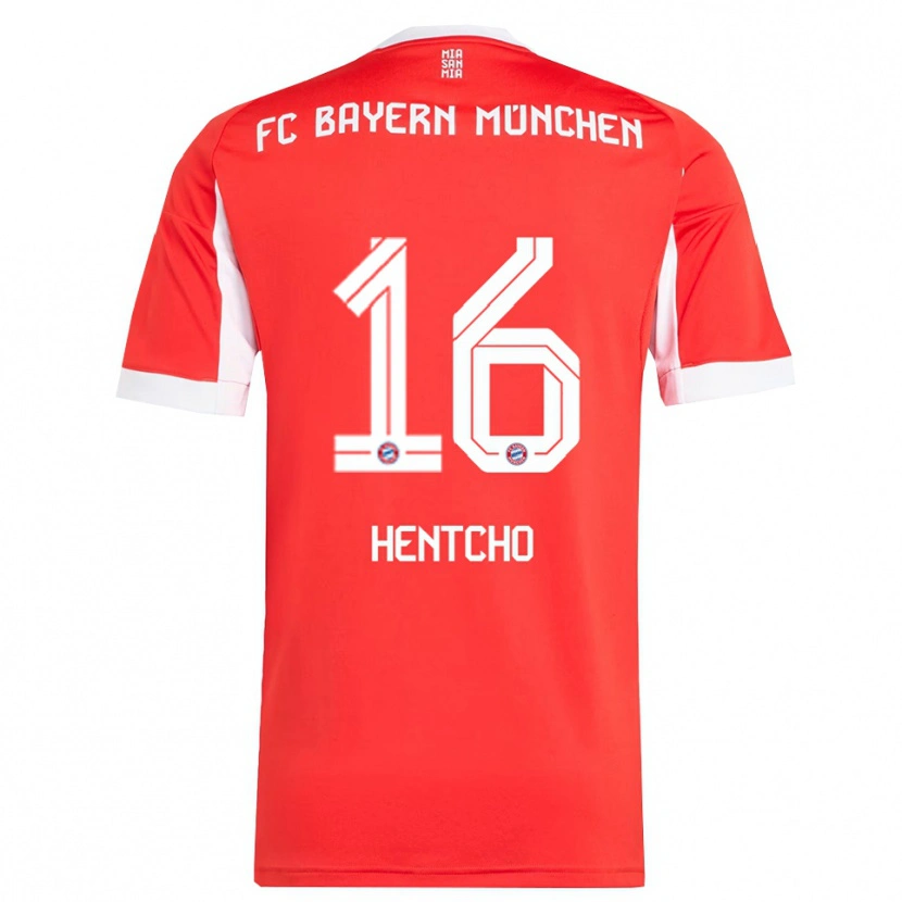Danxen Kinder Aristide Hentcho #16 Rot Weiß Heimtrikot Trikot 2025/26 T-Shirt Österreich