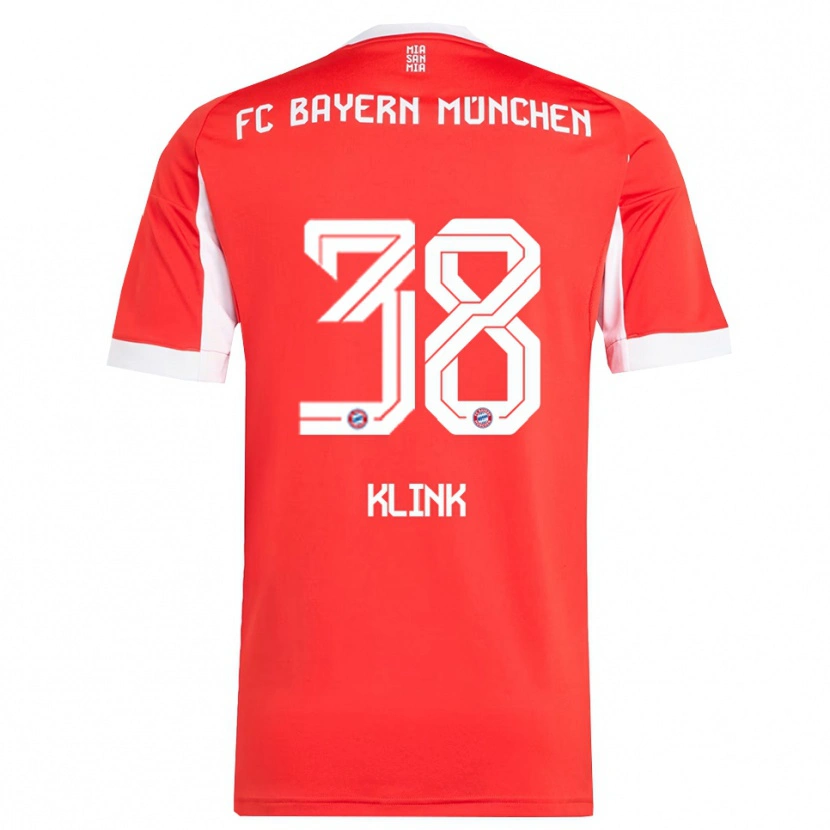 Danxen Kinder Anna Klink #38 Rot Weiß Heimtrikot Trikot 2025/26 T-Shirt Österreich