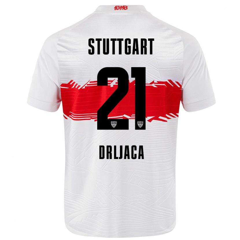 Danxen Kinder Stefan Drljaca #21 Weiß Rot Heimtrikot Trikot 2025/26 T-Shirt Österreich