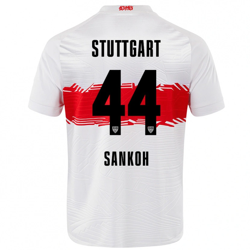 Danxen Kinder Mohamed Sankoh #44 Weiß Rot Heimtrikot Trikot 2025/26 T-Shirt Österreich