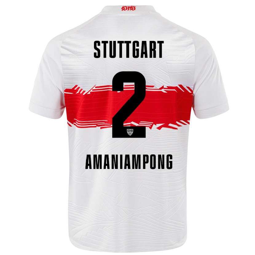 Danxen Kinder Kaden Amaniampong #2 Weiß Rot Heimtrikot Trikot 2025/26 T-Shirt Österreich