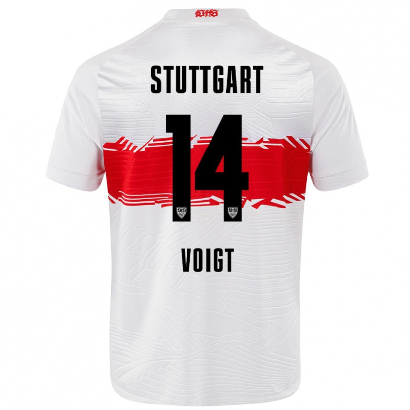 Danxen Kinder Max Voigt #14 Weiß Rot Heimtrikot Trikot 2025/26 T-Shirt Österreich