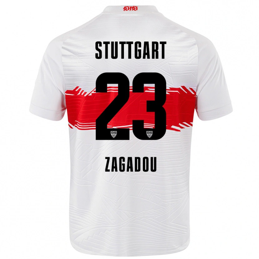 Danxen Kinder Dan-Axel Zagadou #23 Weiß Rot Heimtrikot Trikot 2025/26 T-Shirt Österreich