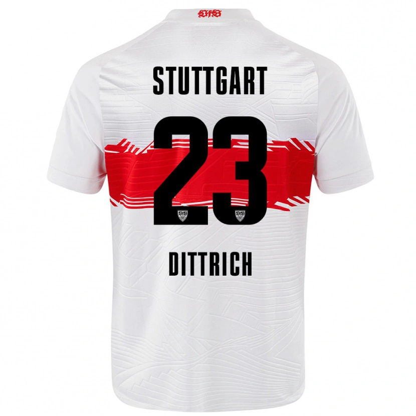 Danxen Kinder Robin Dittrich #23 Weiß Rot Heimtrikot Trikot 2025/26 T-Shirt Österreich