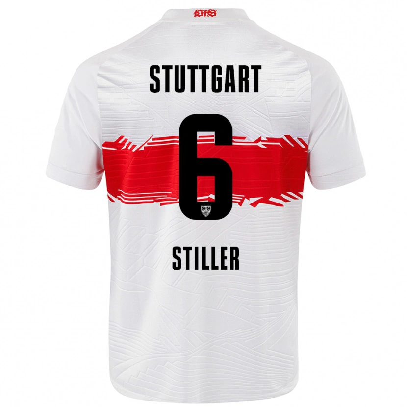 Danxen Kinder Angelo Stiller #6 Weiß Rot Heimtrikot Trikot 2025/26 T-Shirt Österreich