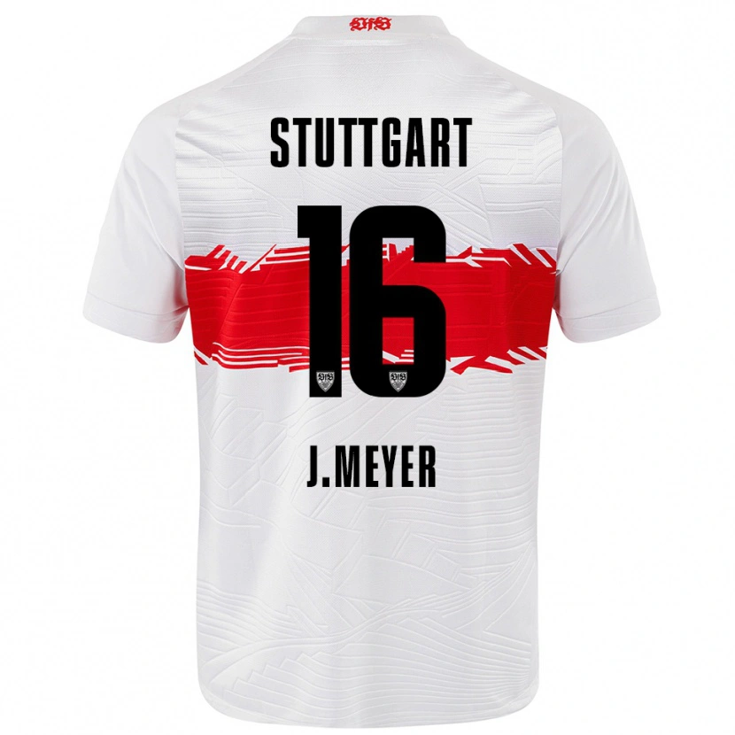 Danxen Kinder Jordan Meyer #16 Weiß Rot Heimtrikot Trikot 2025/26 T-Shirt Österreich