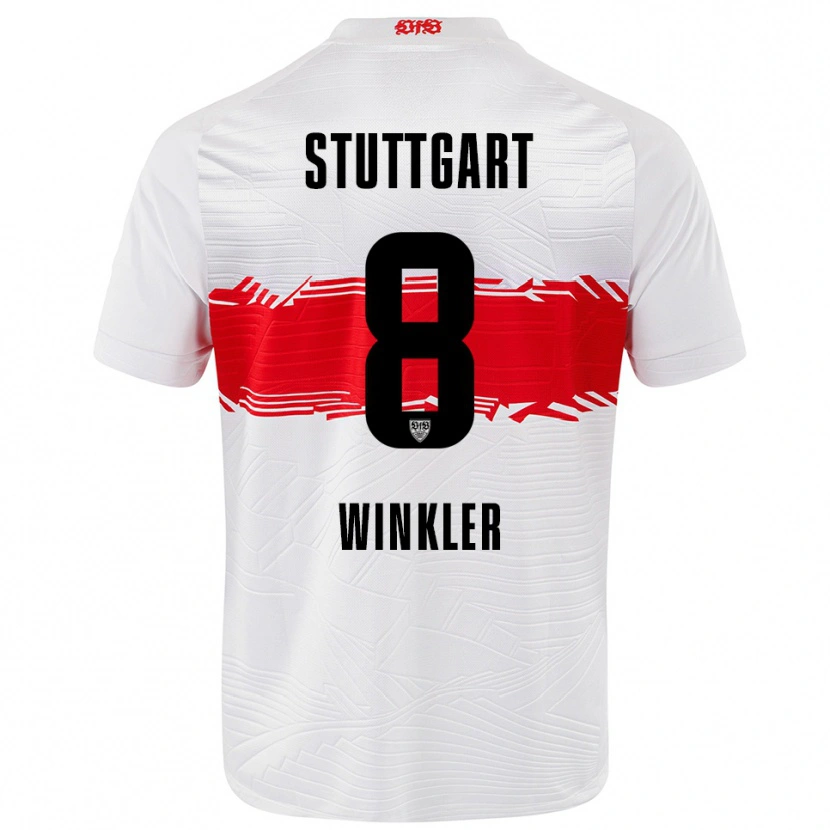 Danxen Kinder Nathan Winkler #8 Weiß Rot Heimtrikot Trikot 2025/26 T-Shirt Österreich