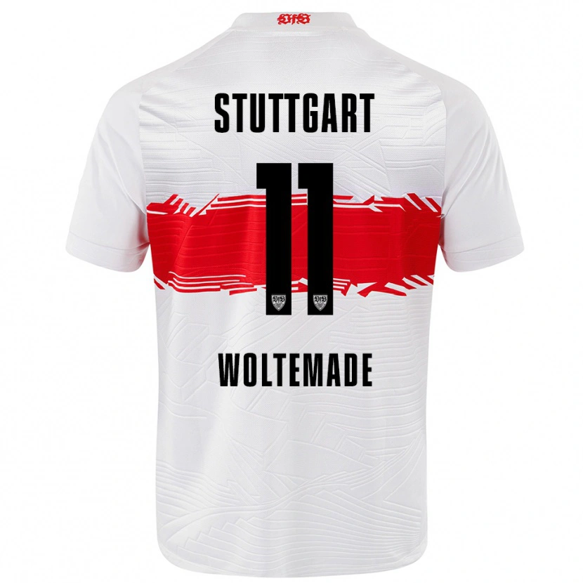 Danxen Kinder Nick Woltemade #11 Weiß Rot Heimtrikot Trikot 2025/26 T-Shirt Österreich