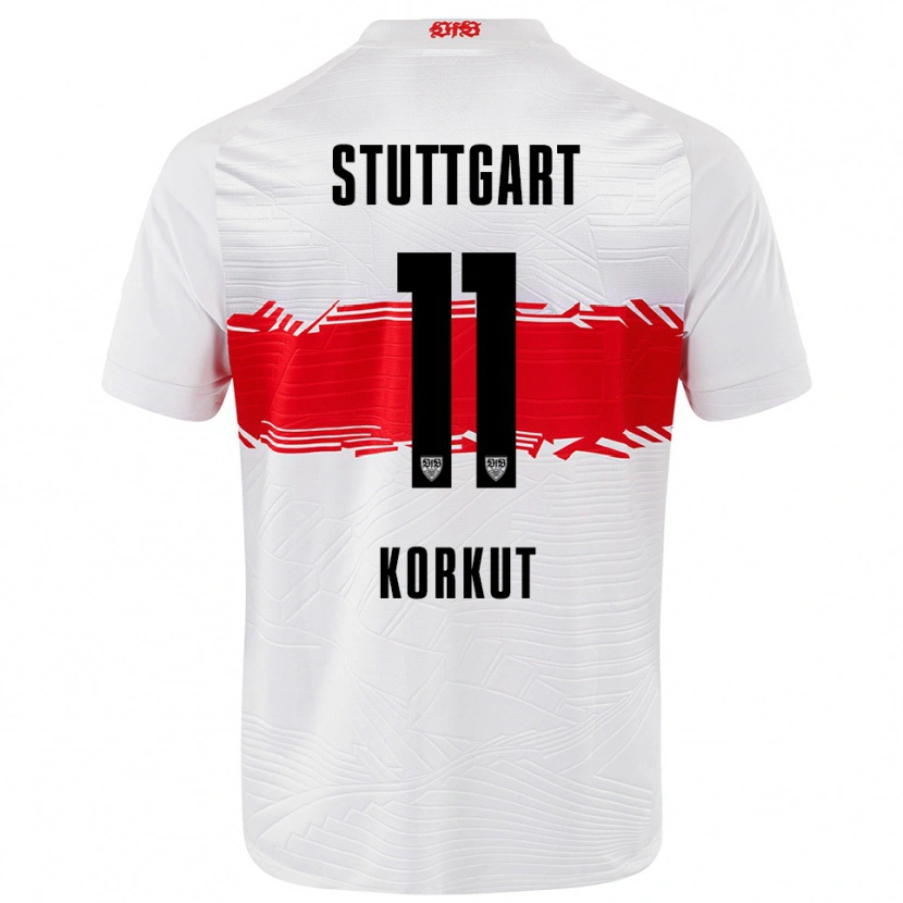 Danxen Kinder Efe Korkut #11 Weiß Rot Heimtrikot Trikot 2025/26 T-Shirt Österreich