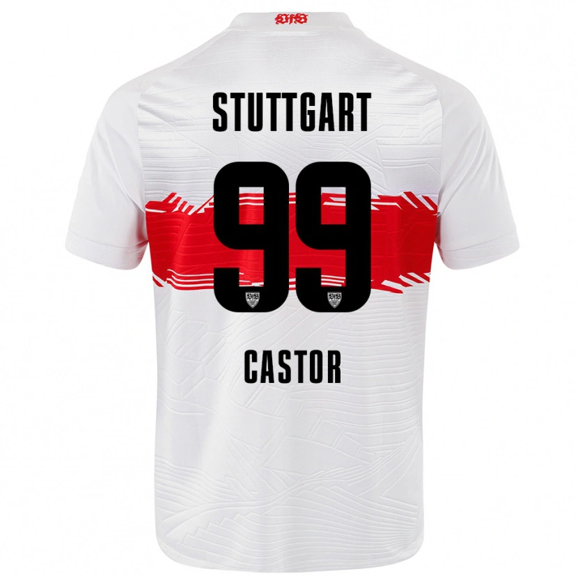 Danxen Kinder Gillian Castor #99 Weiß Rot Heimtrikot Trikot 2025/26 T-Shirt Österreich