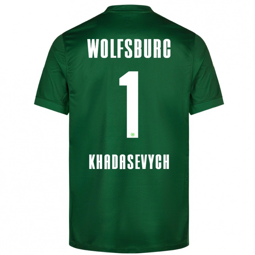 Danxen Kinder Kyrylo Khadasevych #1 Grün Weiß Heimtrikot Trikot 2025/26 T-Shirt Österreich