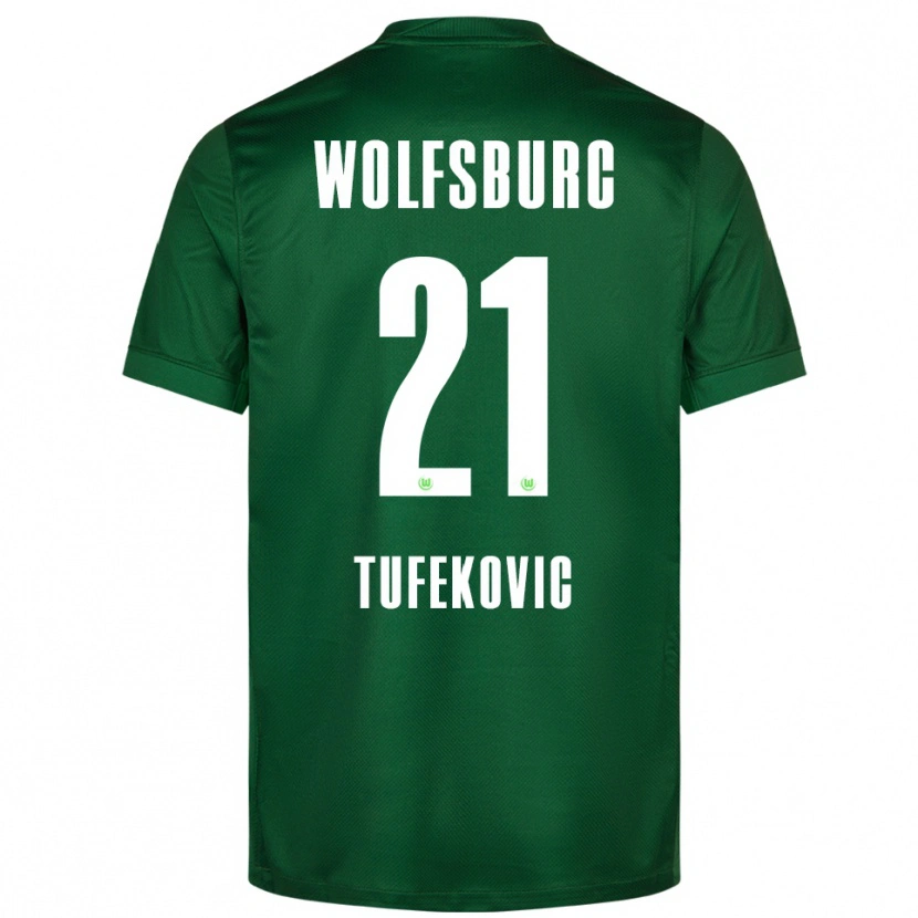 Danxen Kinder Martina Tufekovic #21 Grün Weiß Heimtrikot Trikot 2025/26 T-Shirt Österreich