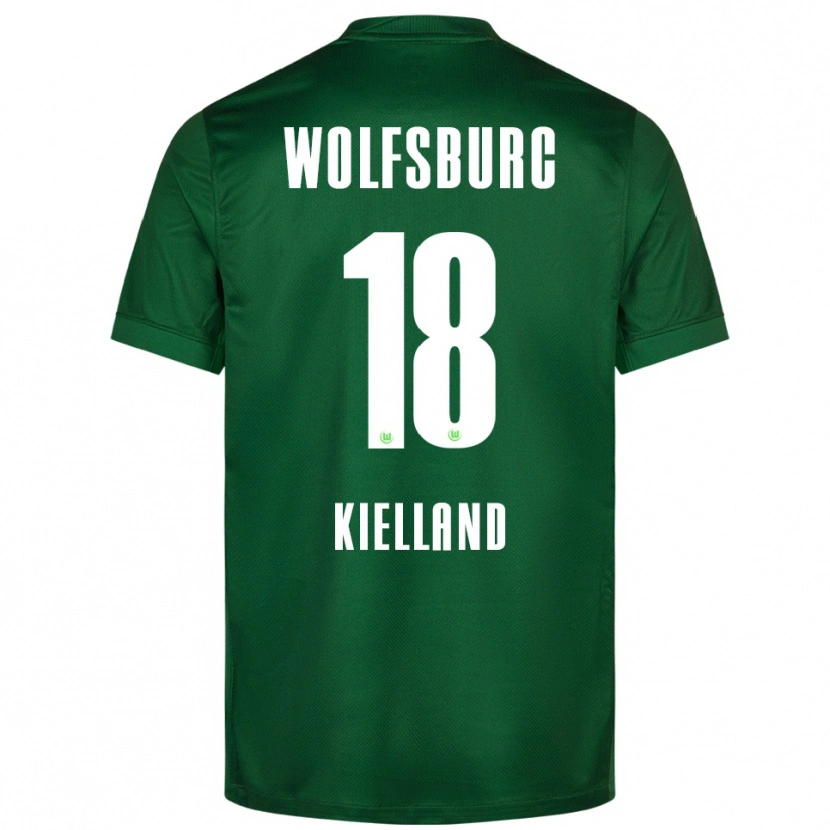 Danxen Kinder Justine Kielland #18 Grün Weiß Heimtrikot Trikot 2025/26 T-Shirt Österreich