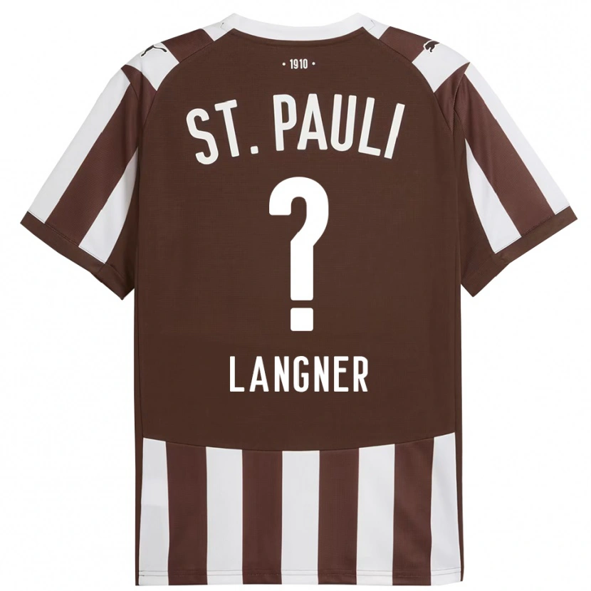 Danxen Kinder Claas Langner #0 Kaffee Weiß Heimtrikot Trikot 2025/26 T-Shirt Österreich