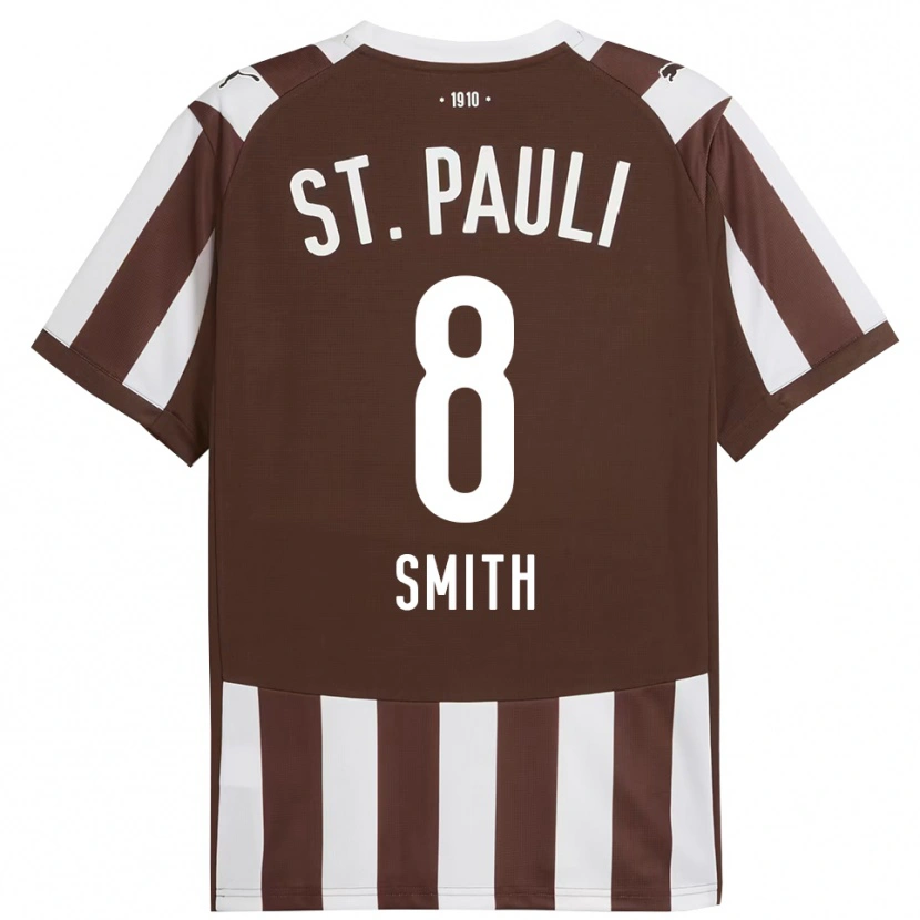 Danxen Kinder Eric Smith #8 Kaffee Weiß Heimtrikot Trikot 2025/26 T-Shirt Österreich