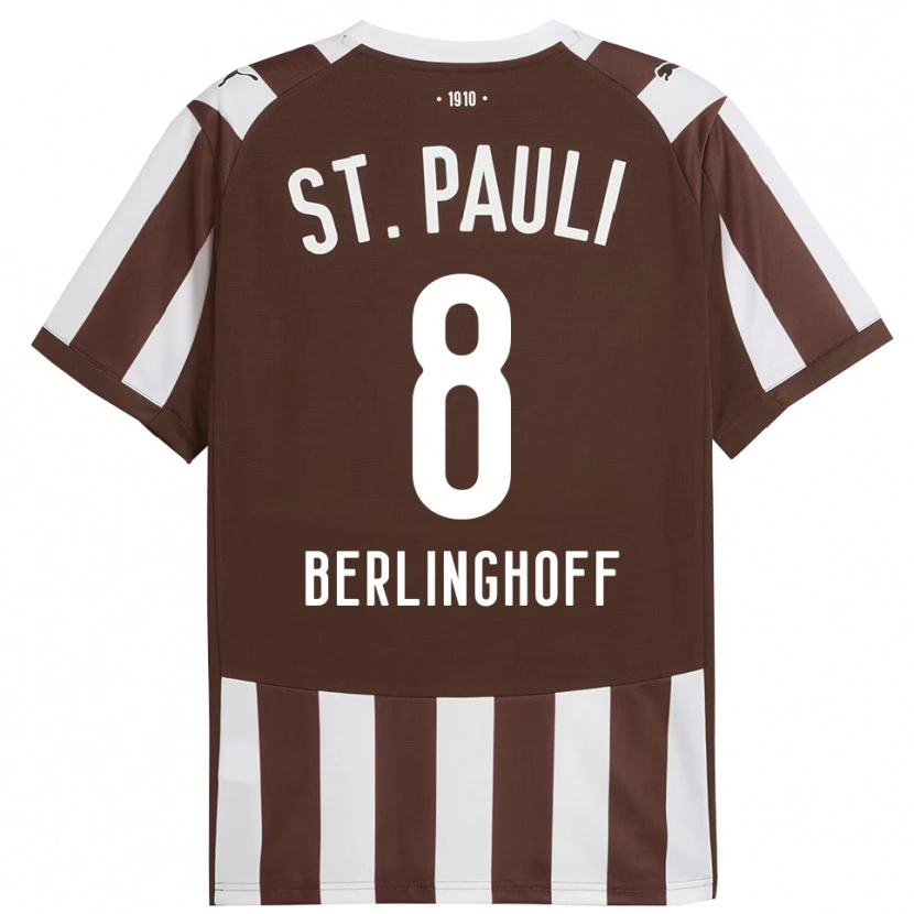 Danxen Kinder Marlene Berlinghoff #8 Kaffee Weiß Heimtrikot Trikot 2025/26 T-Shirt Österreich