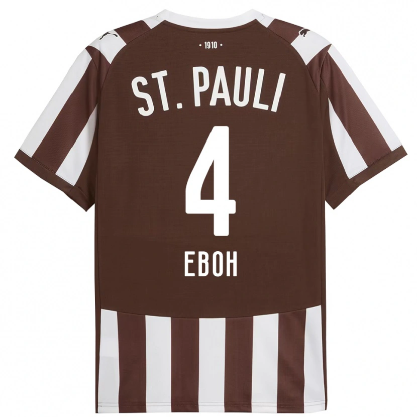 Danxen Kinder Emmanuel Eboh #4 Kaffee Weiß Heimtrikot Trikot 2025/26 T-Shirt Österreich