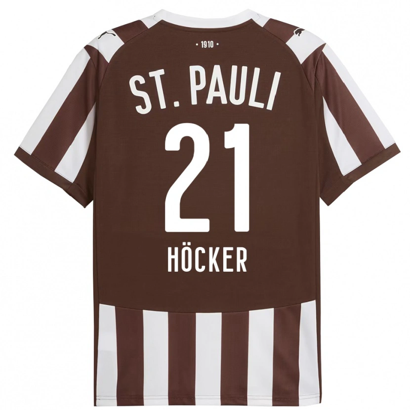 Danxen Kinder Elias Höcker #21 Kaffee Weiß Heimtrikot Trikot 2025/26 T-Shirt Österreich
