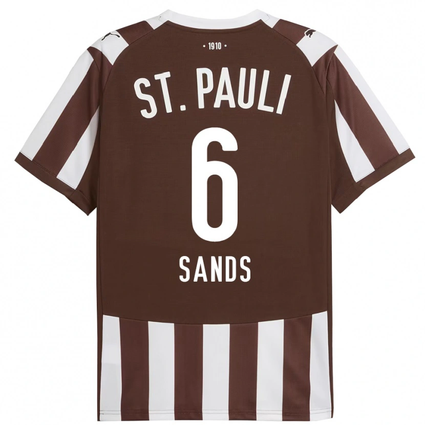 Danxen Kinder James Sands #6 Kaffee Weiß Heimtrikot Trikot 2025/26 T-Shirt Österreich