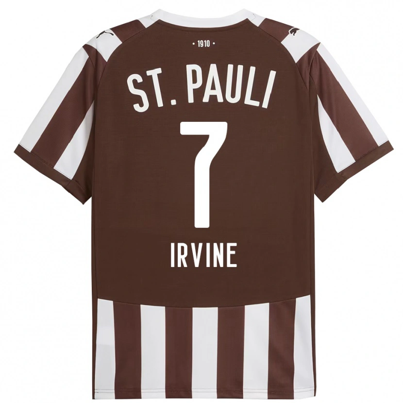 Danxen Kinder Jackson Irvine #7 Kaffee Weiß Heimtrikot Trikot 2025/26 T-Shirt Österreich