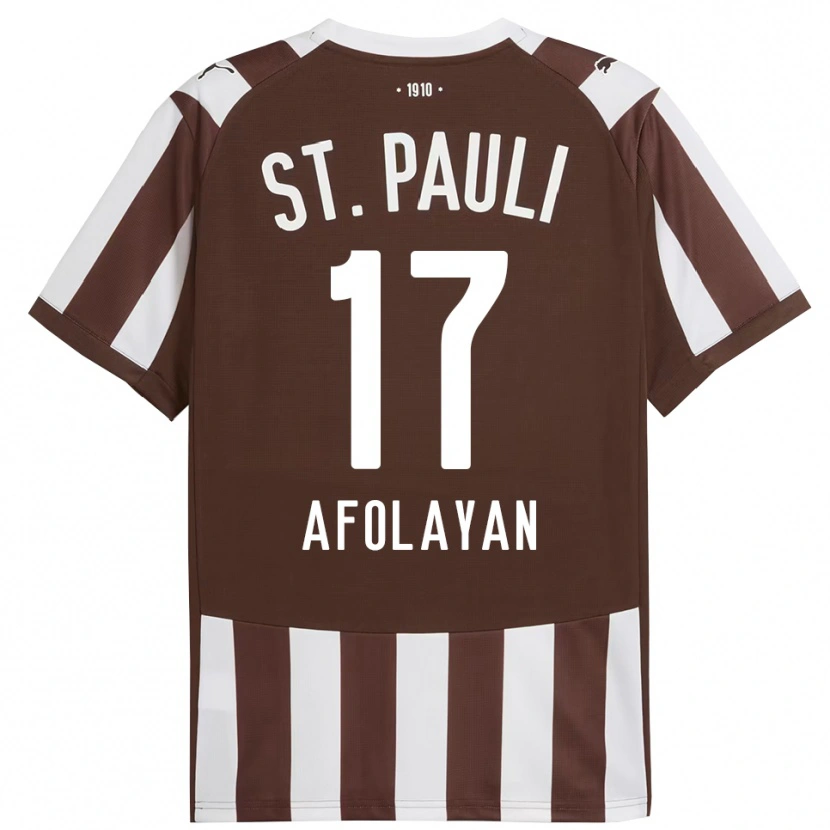 Danxen Kinder Oladapo Afolayan #17 Kaffee Weiß Heimtrikot Trikot 2025/26 T-Shirt Österreich