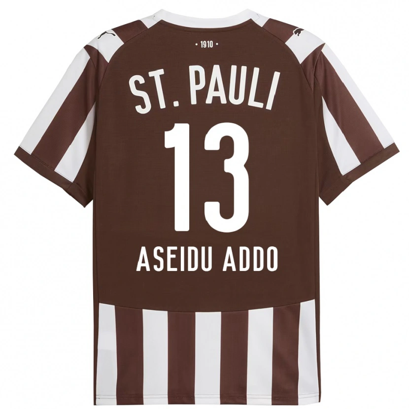 Danxen Kinder Joel Aseidu Addo #13 Kaffee Weiß Heimtrikot Trikot 2025/26 T-Shirt Österreich