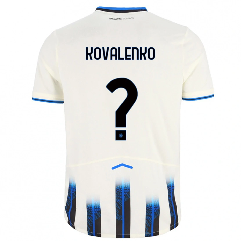 Danxen Kinder Viktor Kovalenko #0 Weiß Blau Auswärtstrikot Trikot 2025/26 T-Shirt Österreich