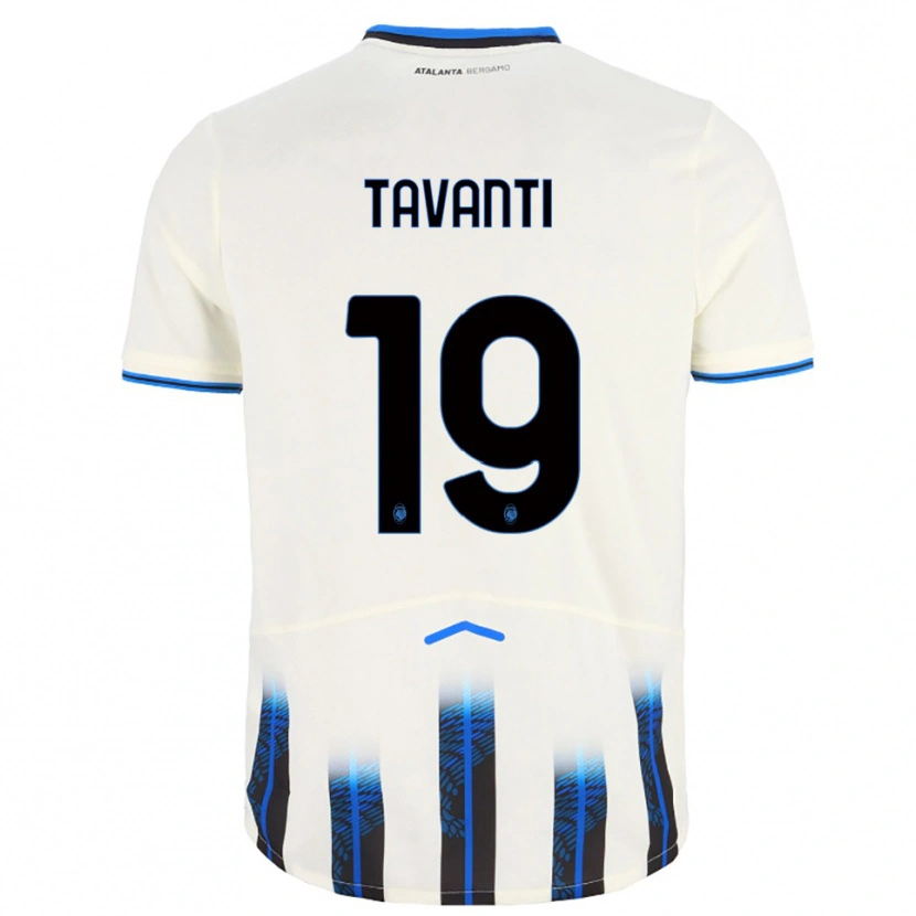 Danxen Kinder Mattia Tavanti #19 Weiß Blau Auswärtstrikot Trikot 2025/26 T-Shirt Österreich