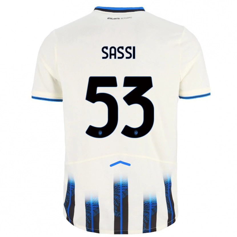Danxen Kinder Jacopo Sassi #53 Weiß Blau Auswärtstrikot Trikot 2025/26 T-Shirt Österreich