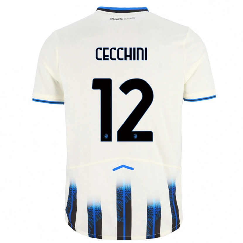 Danxen Kinder Filippo Cecchini #12 Weiß Blau Auswärtstrikot Trikot 2025/26 T-Shirt Österreich