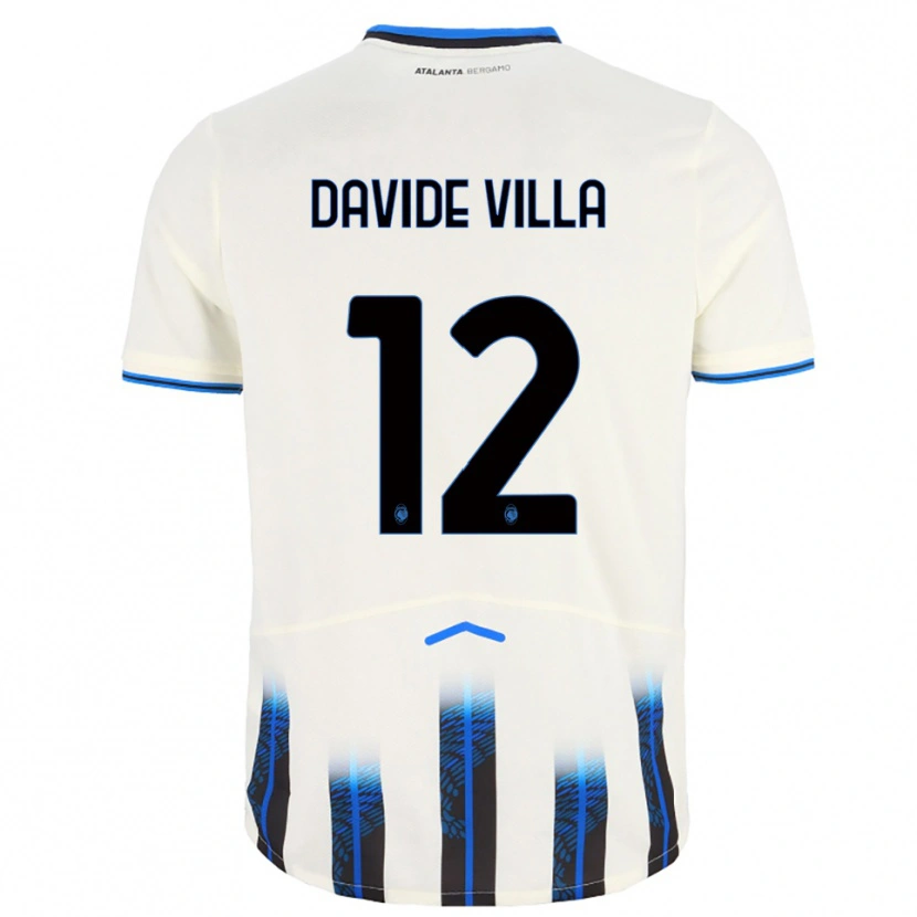 Danxen Kinder Matteo Davide Villa #12 Weiß Blau Auswärtstrikot Trikot 2025/26 T-Shirt Österreich