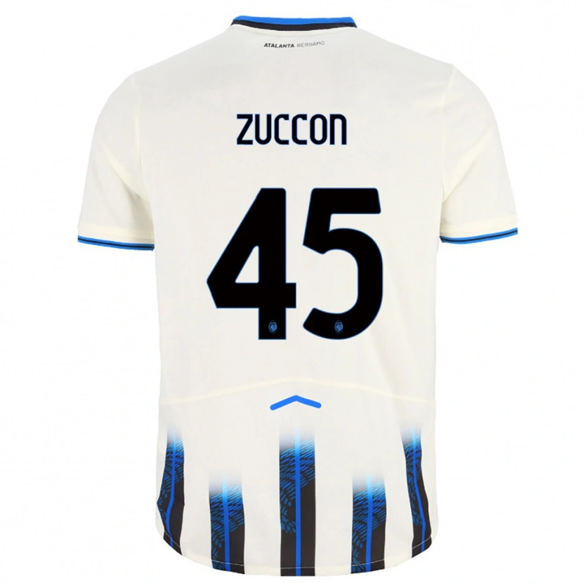 Danxen Kinder Federico Zuccon #45 Weiß Blau Auswärtstrikot Trikot 2025/26 T-Shirt Österreich