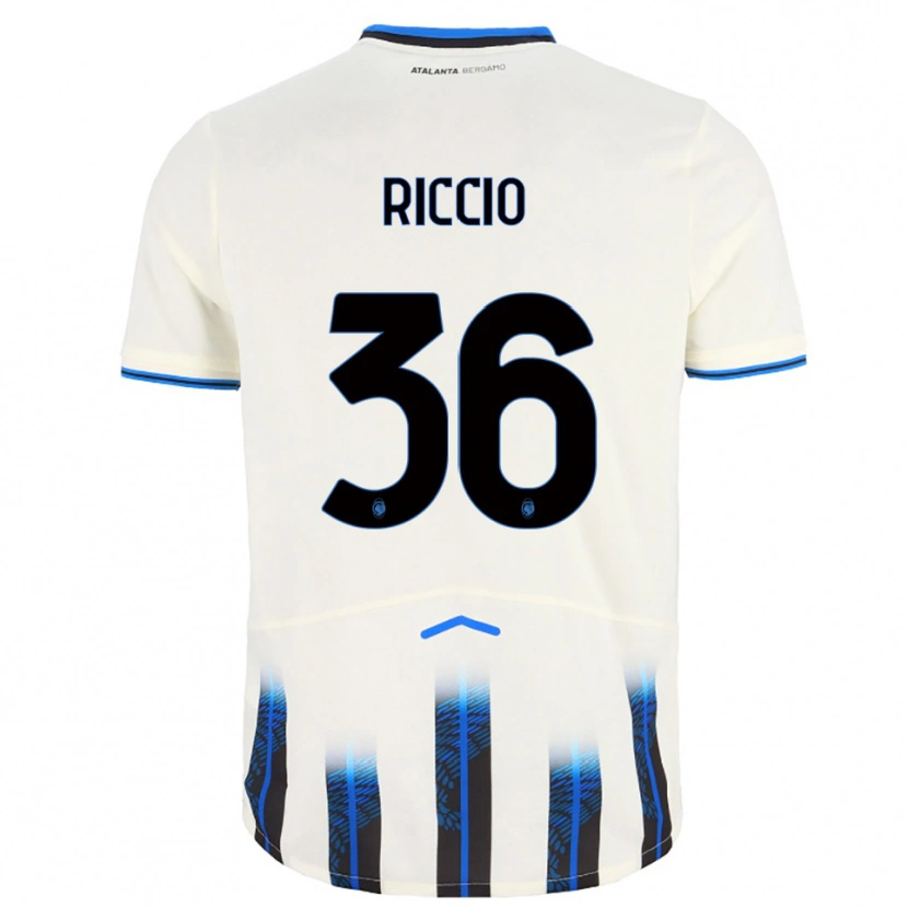 Danxen Kinder Lorenzo Riccio #36 Weiß Blau Auswärtstrikot Trikot 2025/26 T-Shirt Österreich