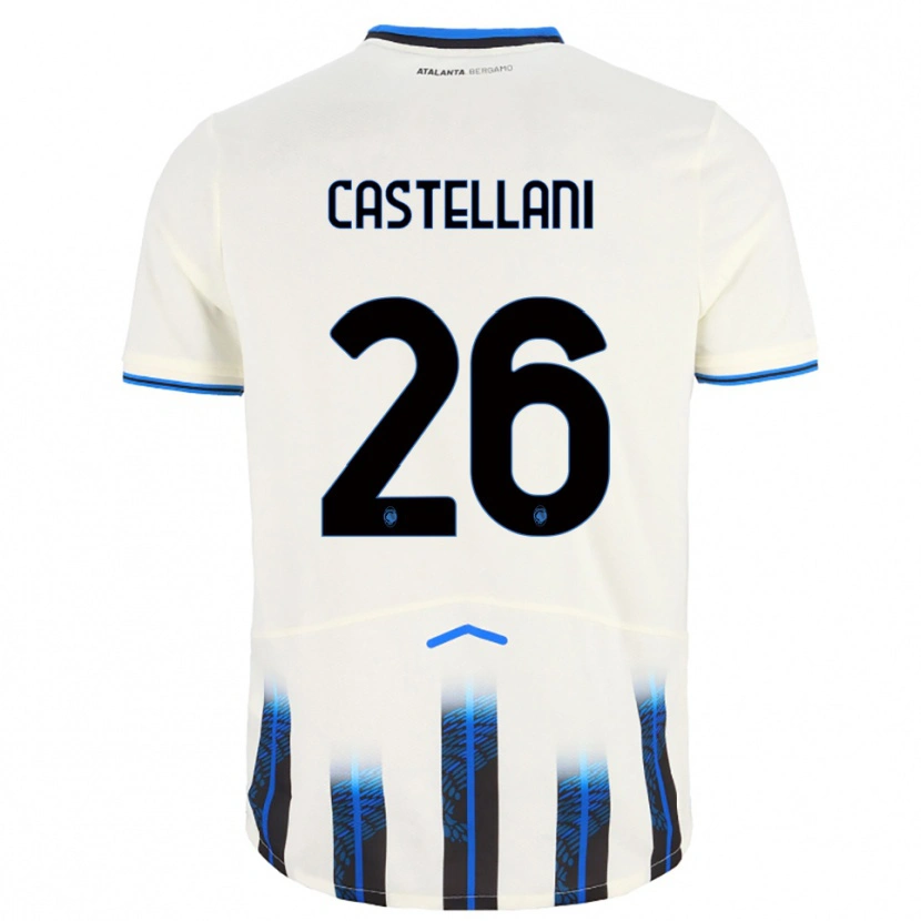 Danxen Kinder Eleonora Castellani #26 Weiß Blau Auswärtstrikot Trikot 2025/26 T-Shirt Österreich