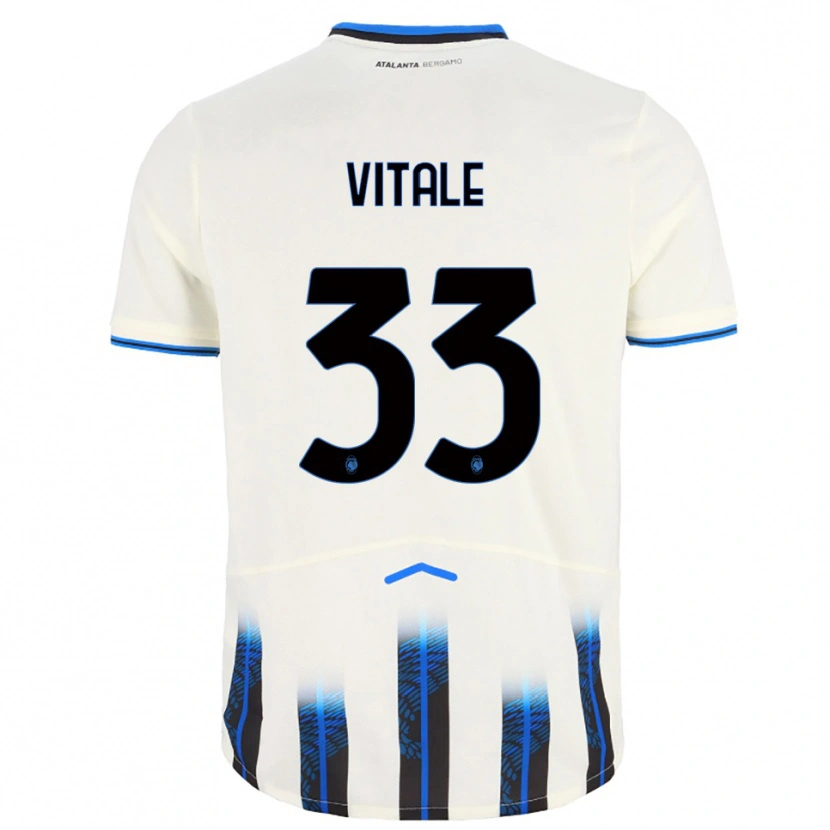 Danxen Kinder Francesca Vitale #33 Weiß Blau Auswärtstrikot Trikot 2025/26 T-Shirt Österreich