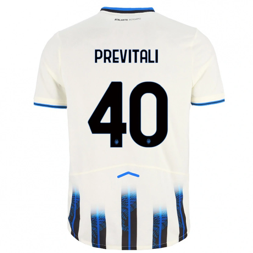 Danxen Kinder Cristian Previtali #40 Weiß Blau Auswärtstrikot Trikot 2025/26 T-Shirt Österreich