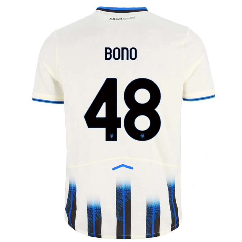 Danxen Kinder Davide Bono #48 Weiß Blau Auswärtstrikot Trikot 2025/26 T-Shirt Österreich