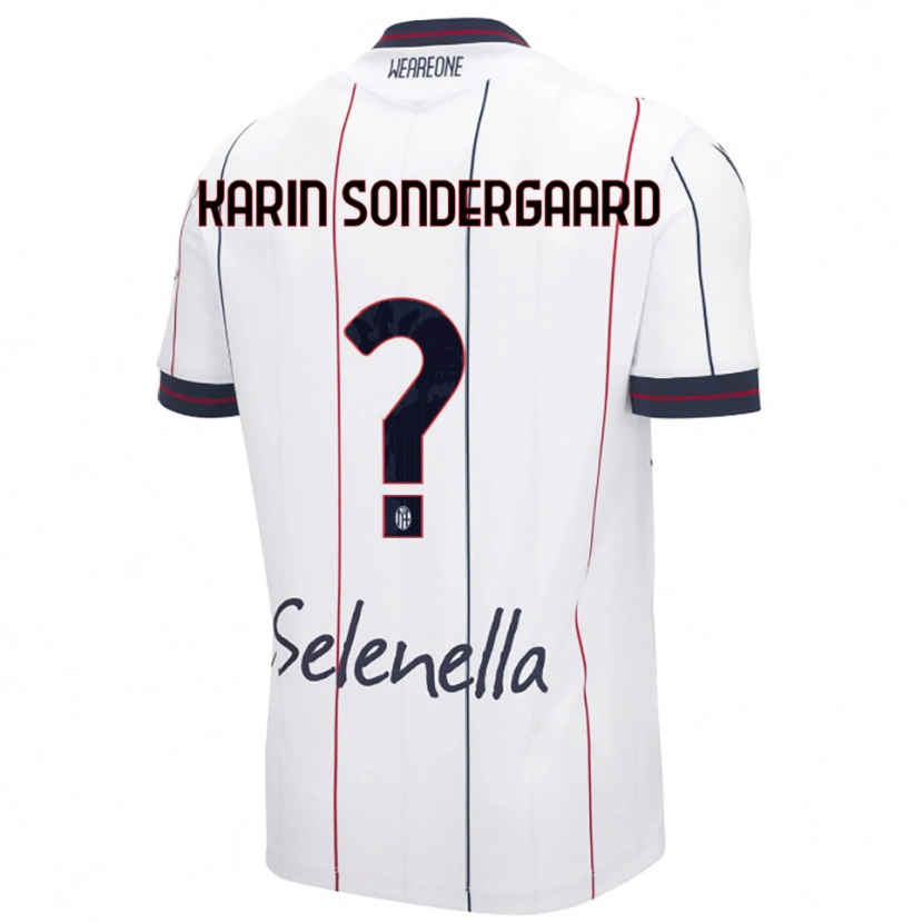 Danxen Kinder Alice Karin Sondergaard #0 Weiß Königsblau Auswärtstrikot Trikot 2025/26 T-Shirt Österreich