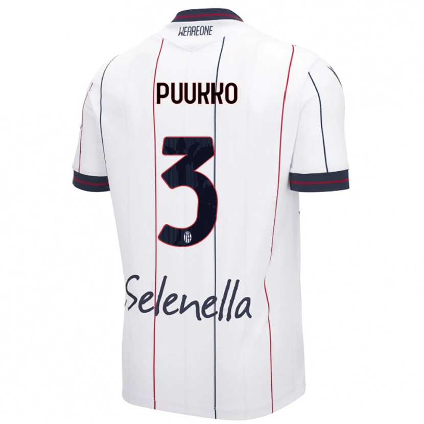 Danxen Kinder Akseli Puukko #3 Weiß Königsblau Auswärtstrikot Trikot 2025/26 T-Shirt Österreich