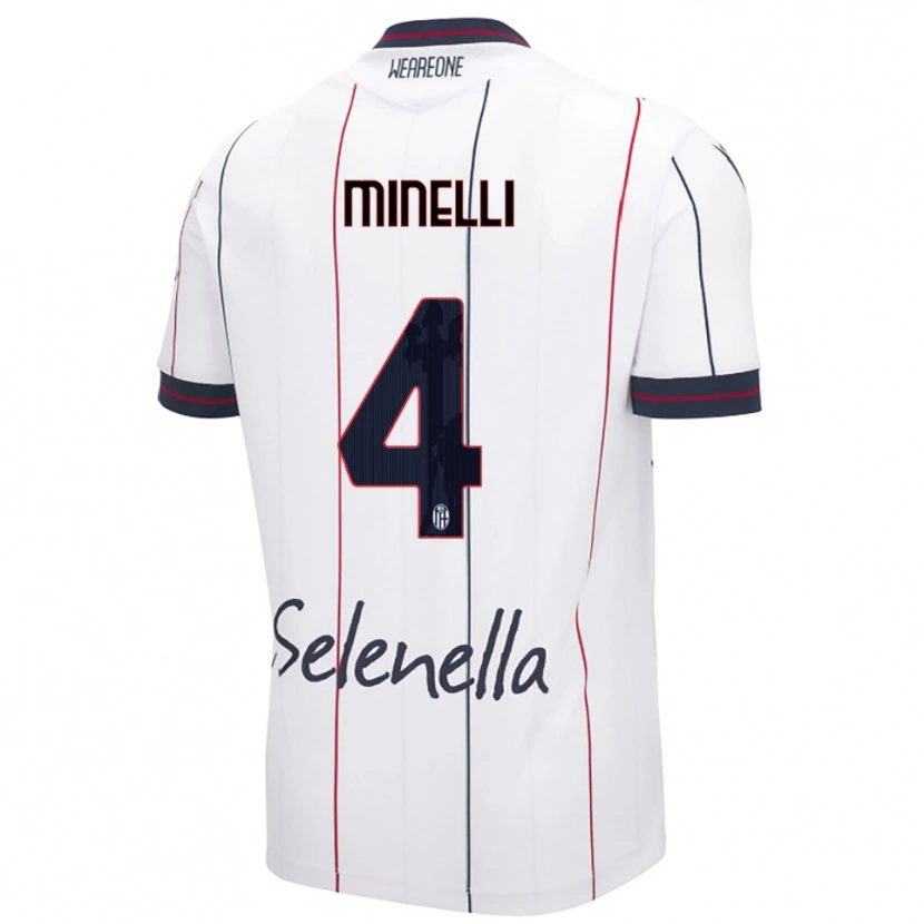 Danxen Kinder Leo Minelli #4 Weiß Königsblau Auswärtstrikot Trikot 2025/26 T-Shirt Österreich