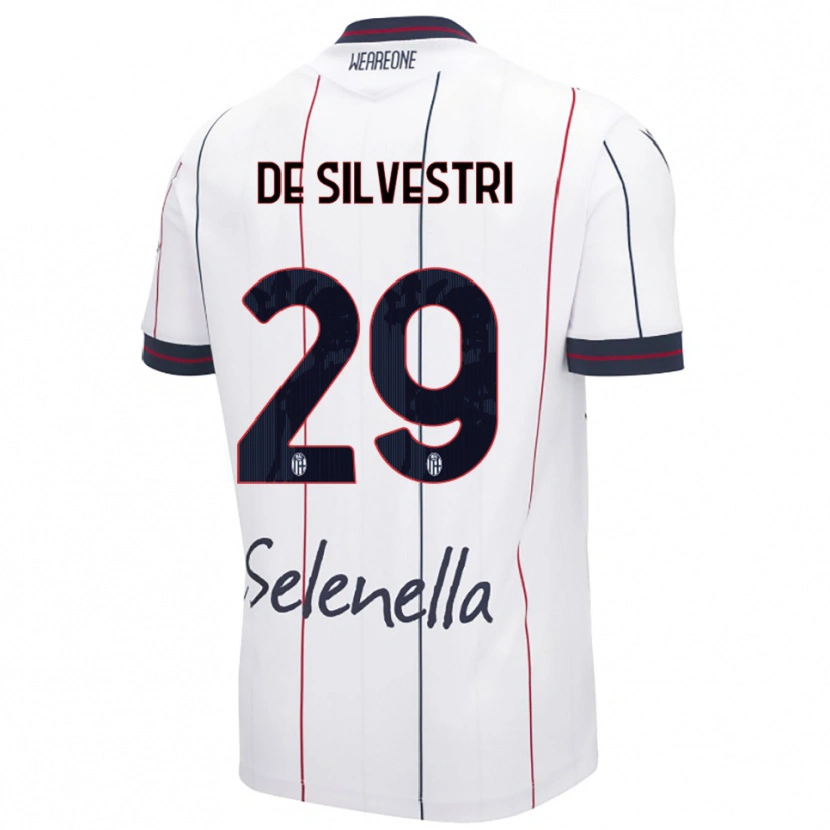 Danxen Kinder Lorenzo De Silvestri #29 Weiß Königsblau Auswärtstrikot Trikot 2025/26 T-Shirt Österreich