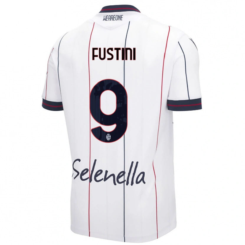 Danxen Kinder Kevin Fustini #9 Weiß Königsblau Auswärtstrikot Trikot 2025/26 T-Shirt Österreich