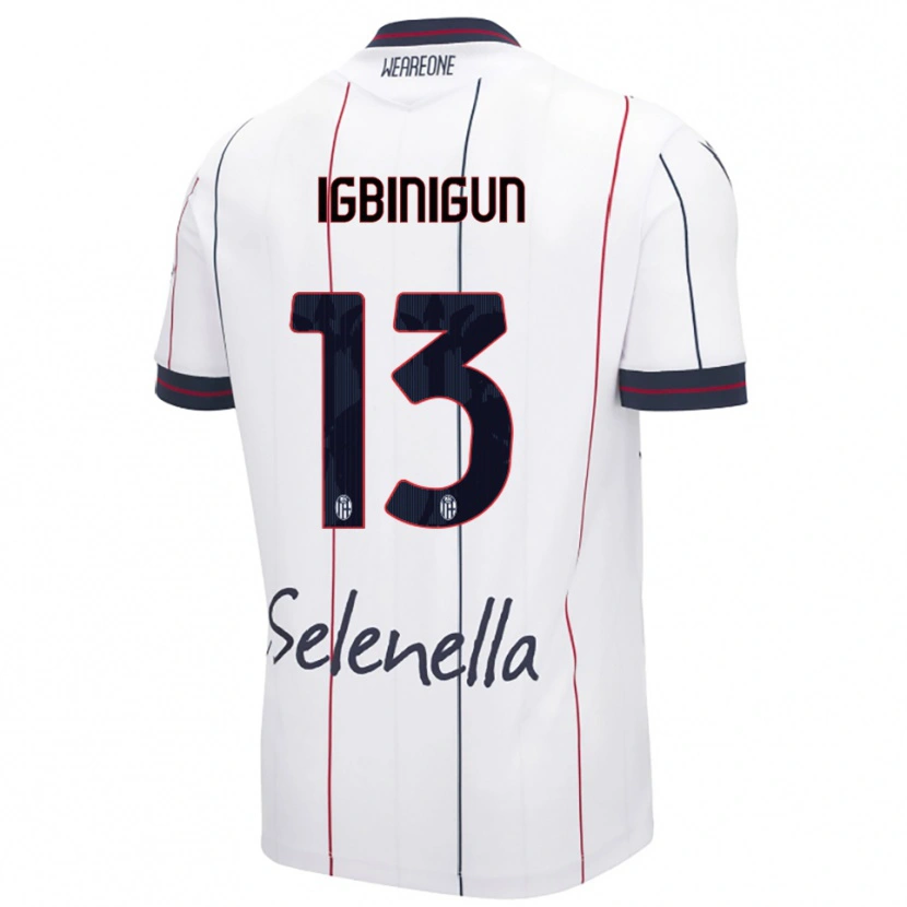 Danxen Kinder James Igbinigun #13 Weiß Königsblau Auswärtstrikot Trikot 2025/26 T-Shirt Österreich