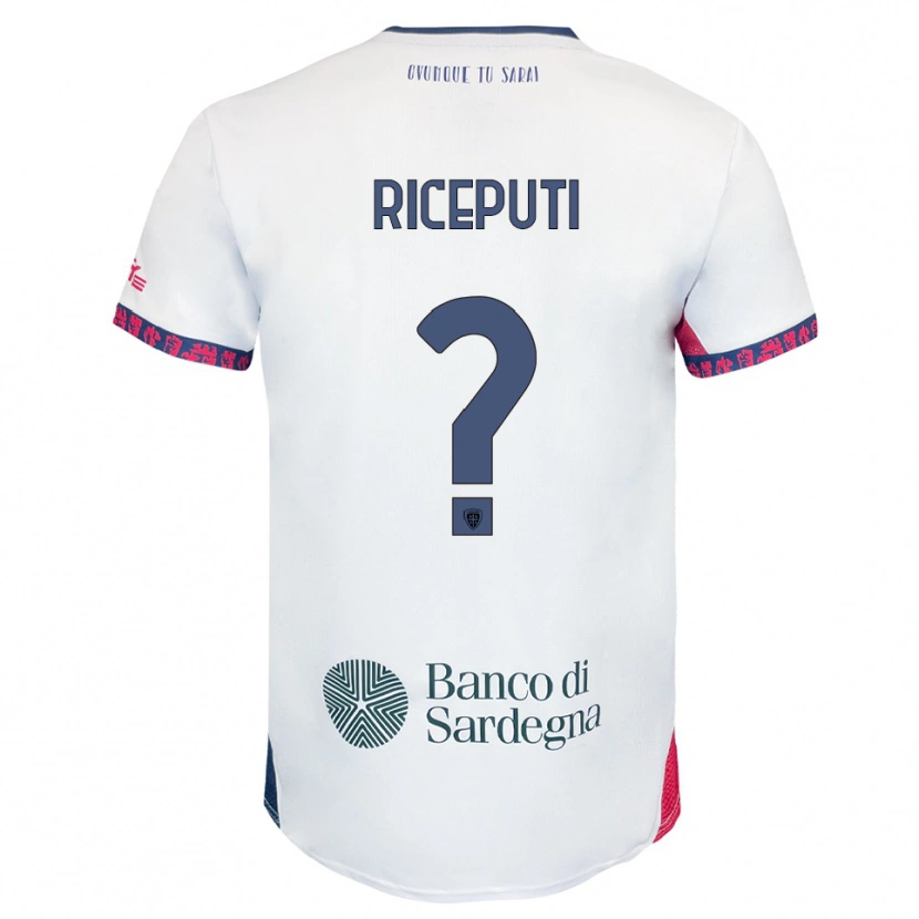 Danxen Kinder Davide Riceputi #0 Weiß Marineblau Rot Auswärtstrikot Trikot 2025/26 T-Shirt Österreich