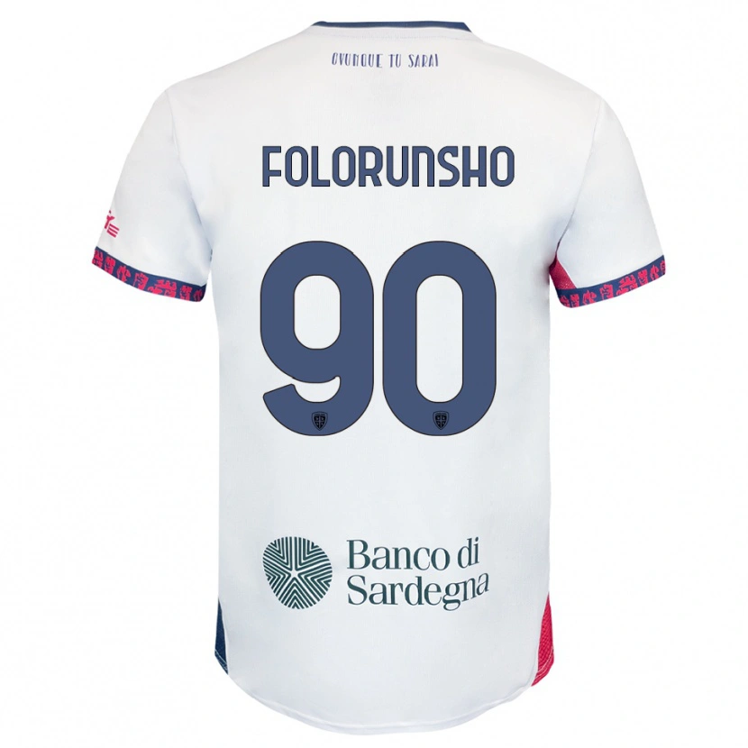 Danxen Kinder Michael Folorunsho #90 Weiß Marineblau Rot Auswärtstrikot Trikot 2025/26 T-Shirt Österreich