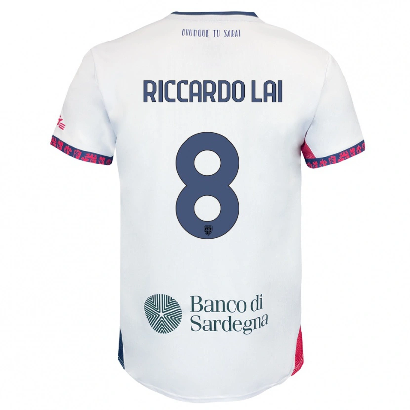 Danxen Kinder Riccardo Lai #8 Weiß Marineblau Rot Auswärtstrikot Trikot 2025/26 T-Shirt Österreich